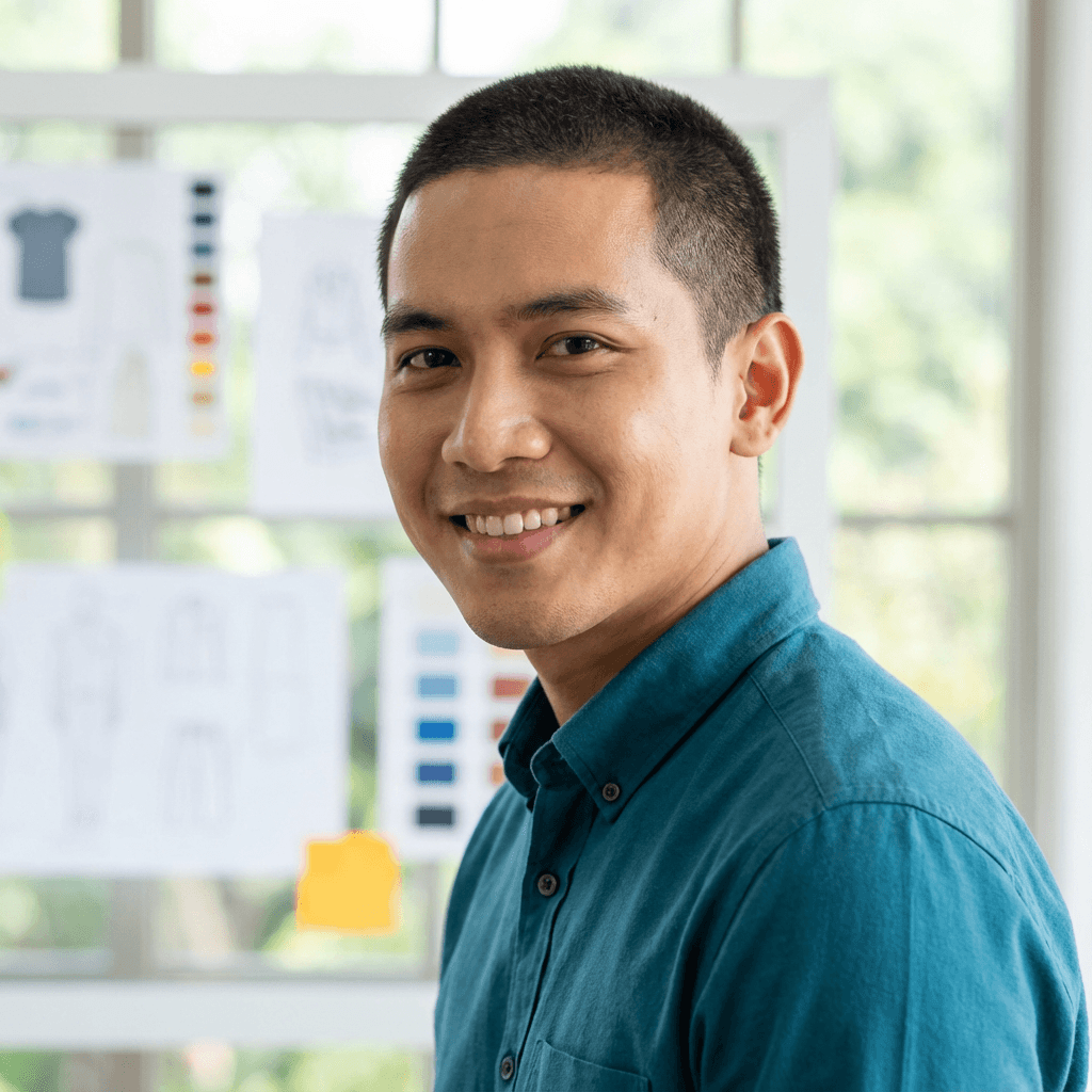 Male customer in his early 30s, East Asian
