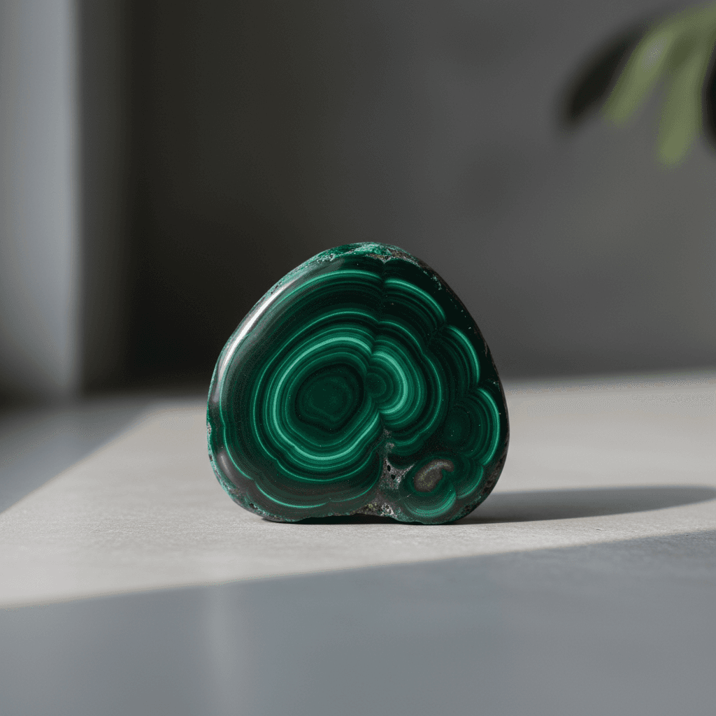 Bloodstone with dark green background and red speckles on surface