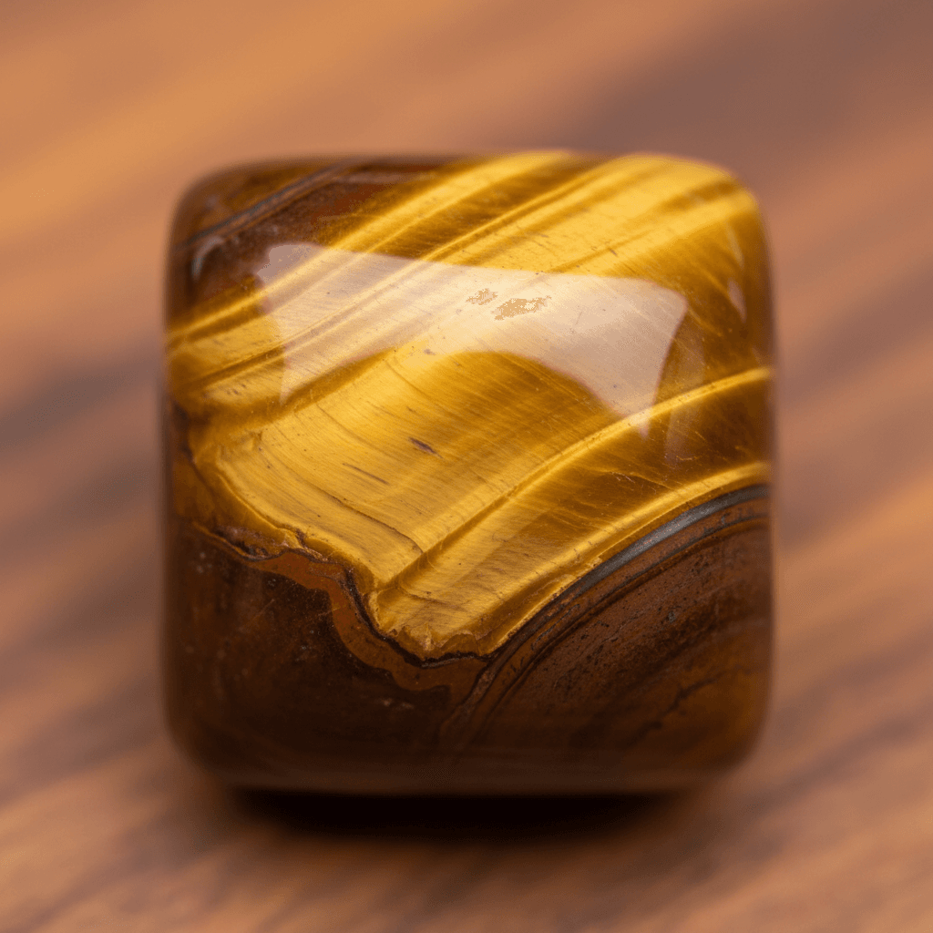 Tiger's Eye with golden-brown chatoyant bands